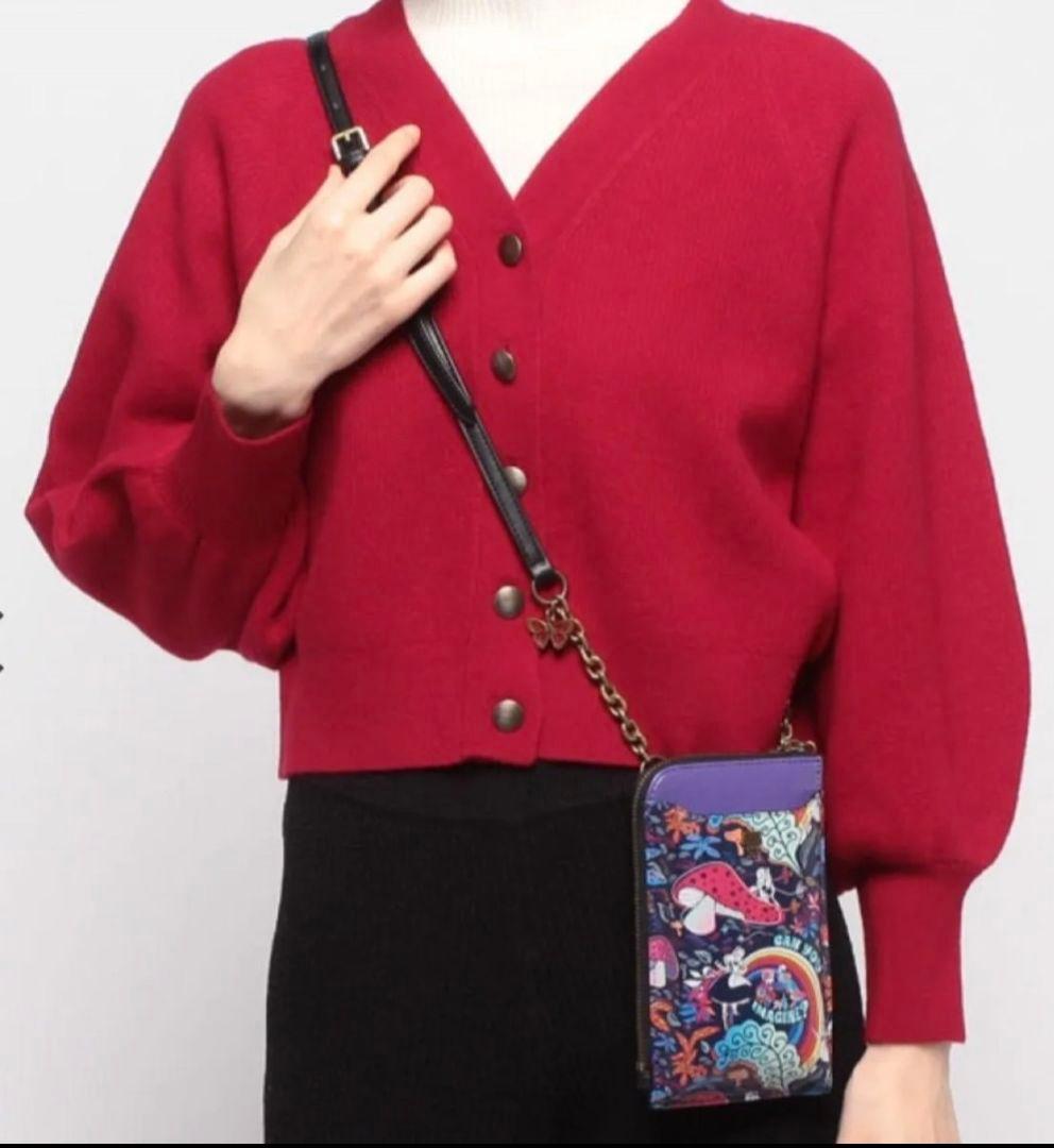 さくら！ アナスイ×ディズニーコラボ スマホショルダーバッグ 財布美品！