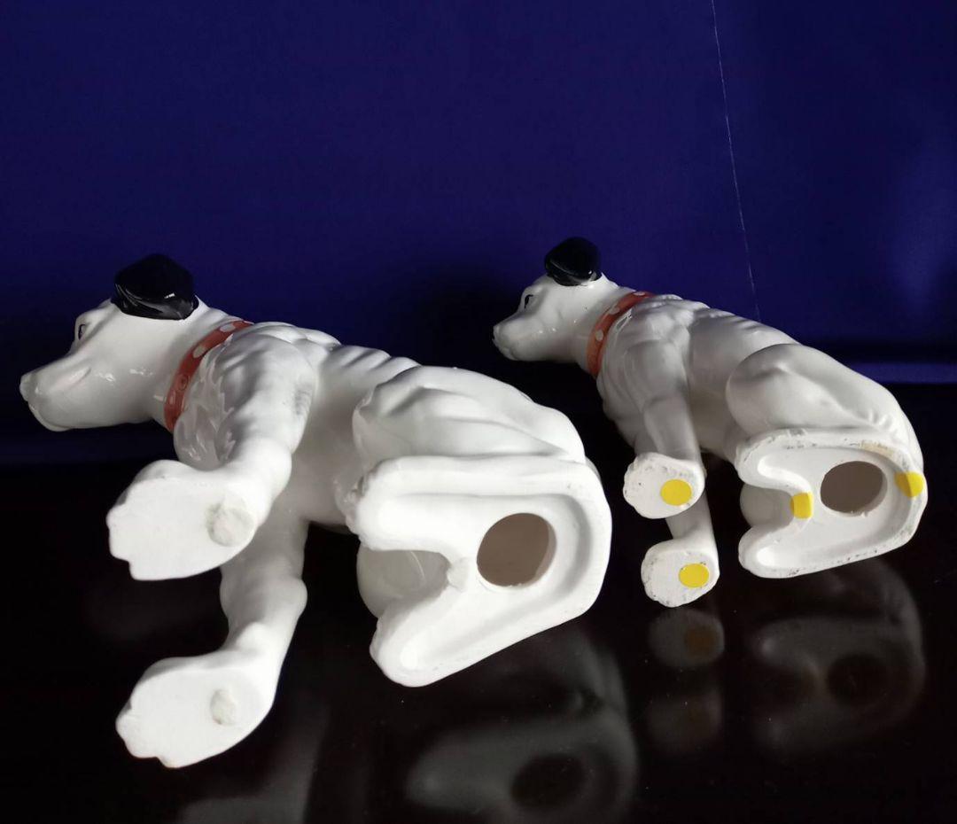 【希少】昭和レトロ　(日本)ビクター　ニッパーくん6体　ニッパー説明文札及び箱付