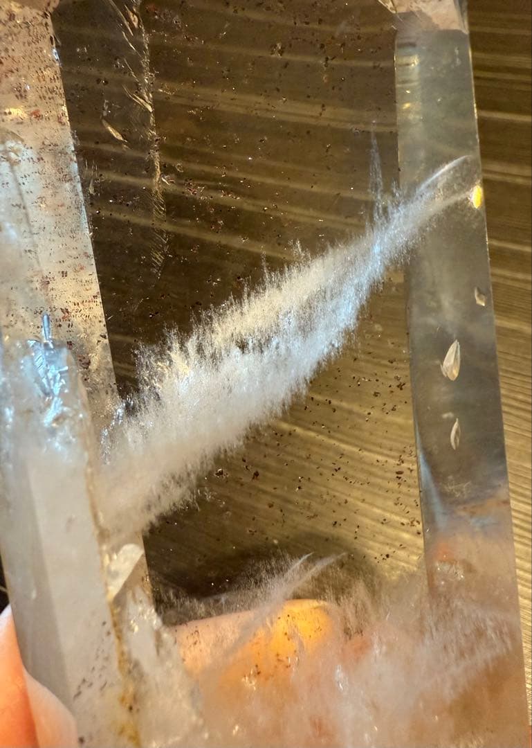 レピドクロサイト ゲーサイト インクォーツ タワー ポイント 台座付き 天然石