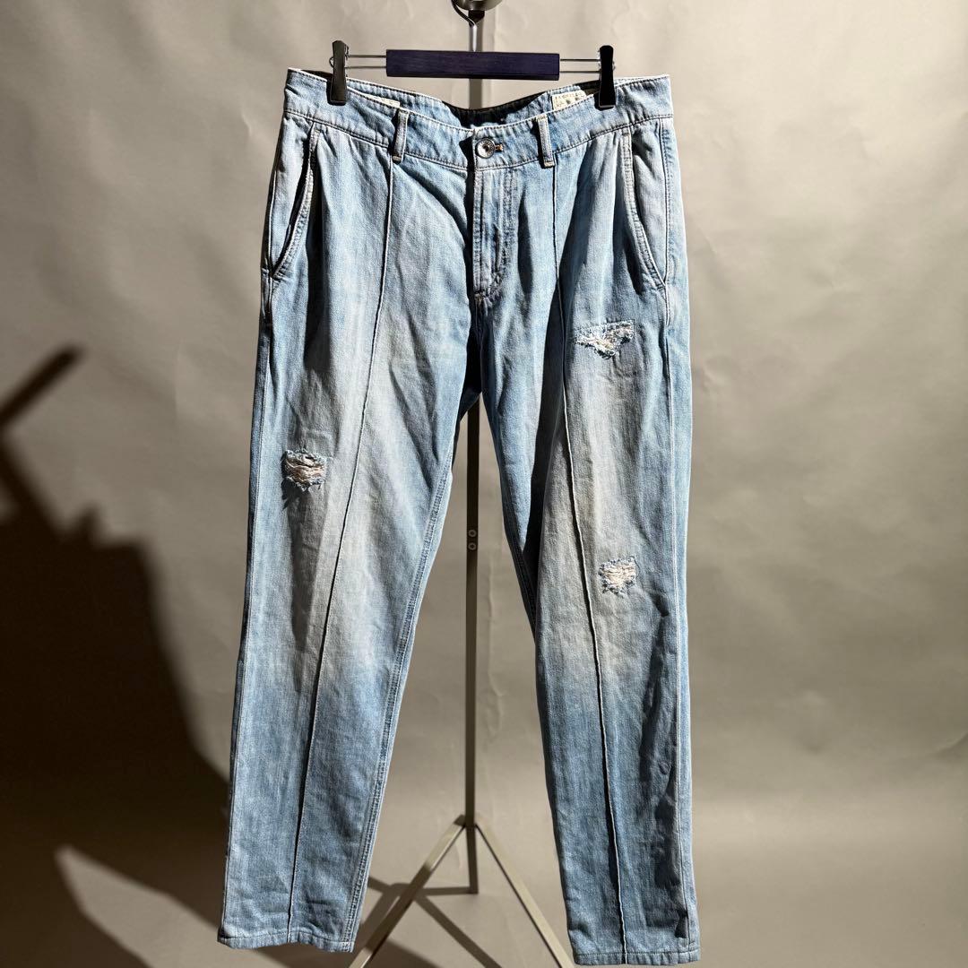 BRUNELLOCUCINELLI ダメージデニムスラックス size48