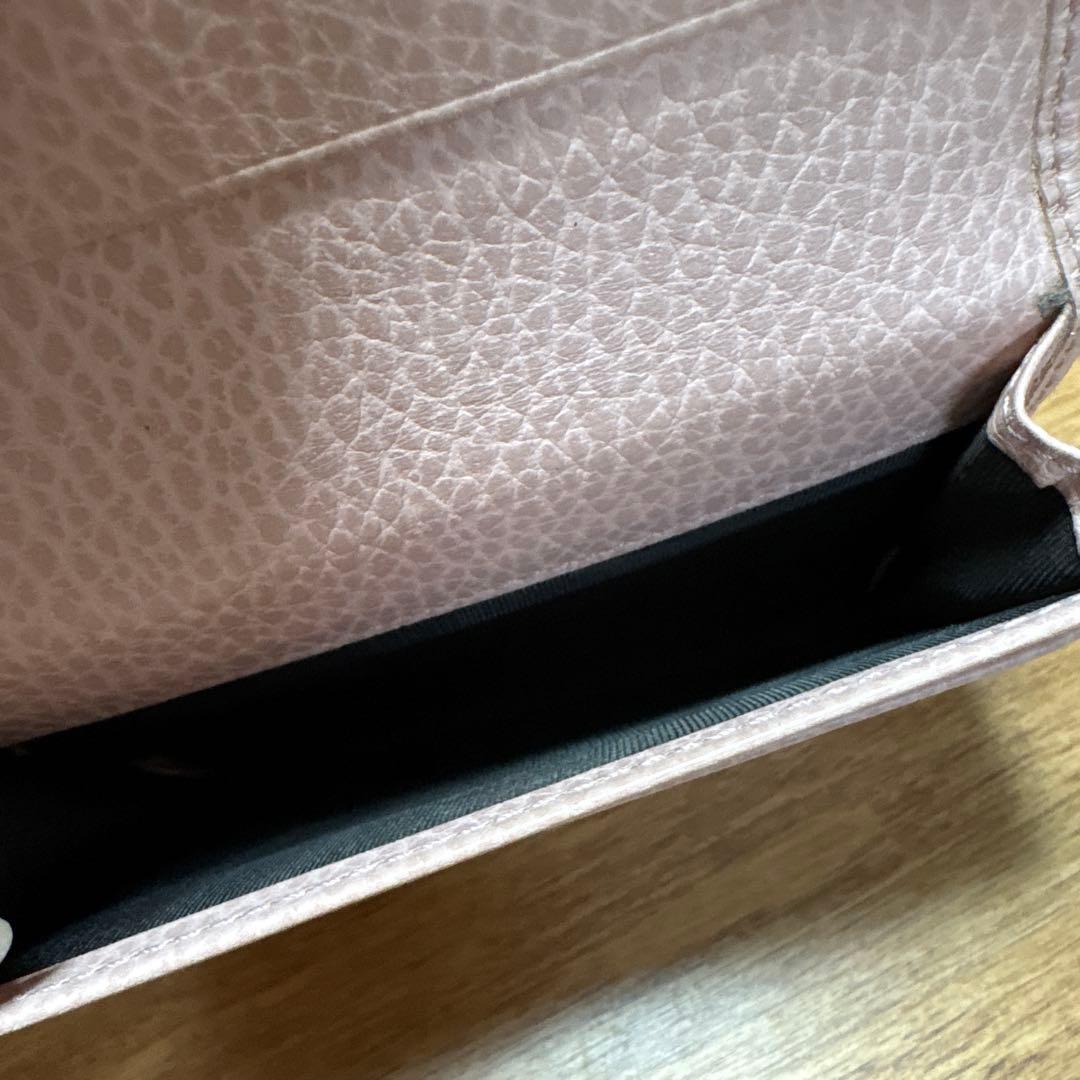 GUCCI ピンク レザー 名刺入れ