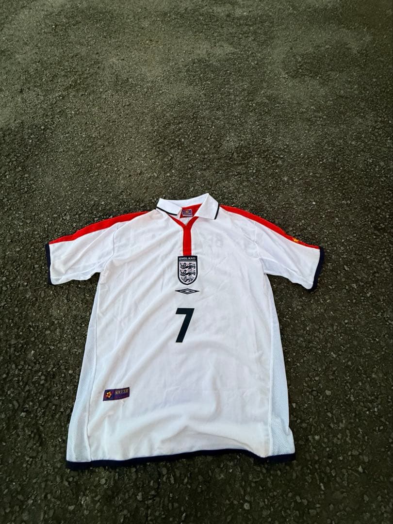 【90s00s】　ベッカム　サッカーT 在原みゆき　柴田ひかりLサイズ相当