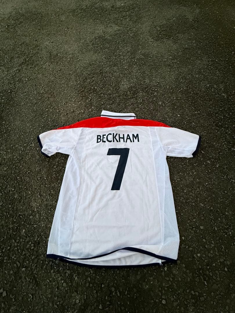 【90s00s】　ベッカム　サッカーT 在原みゆき　柴田ひかりLサイズ相当