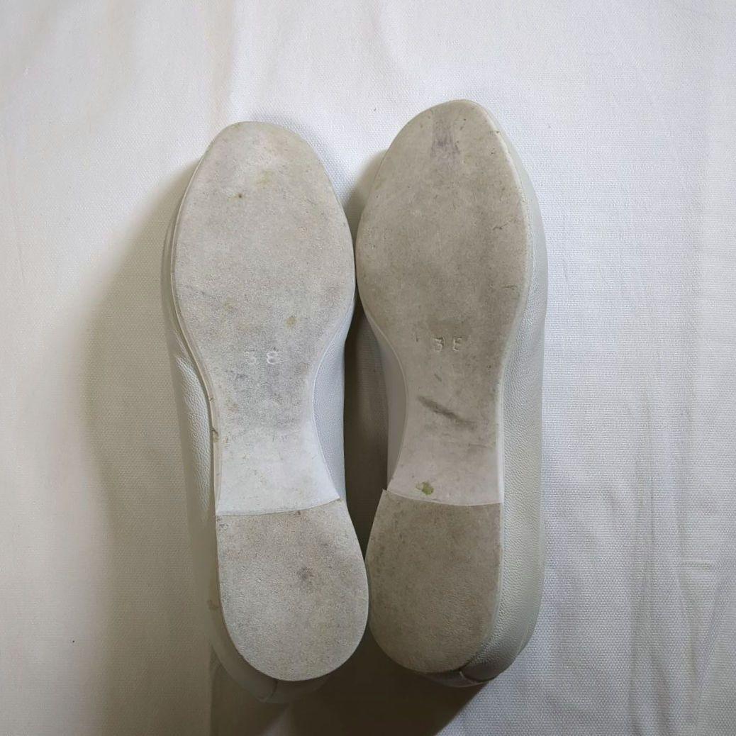 専用 ヴィエイユ VIEILLE ゴートレザーパンプス サンクCinq 38 白