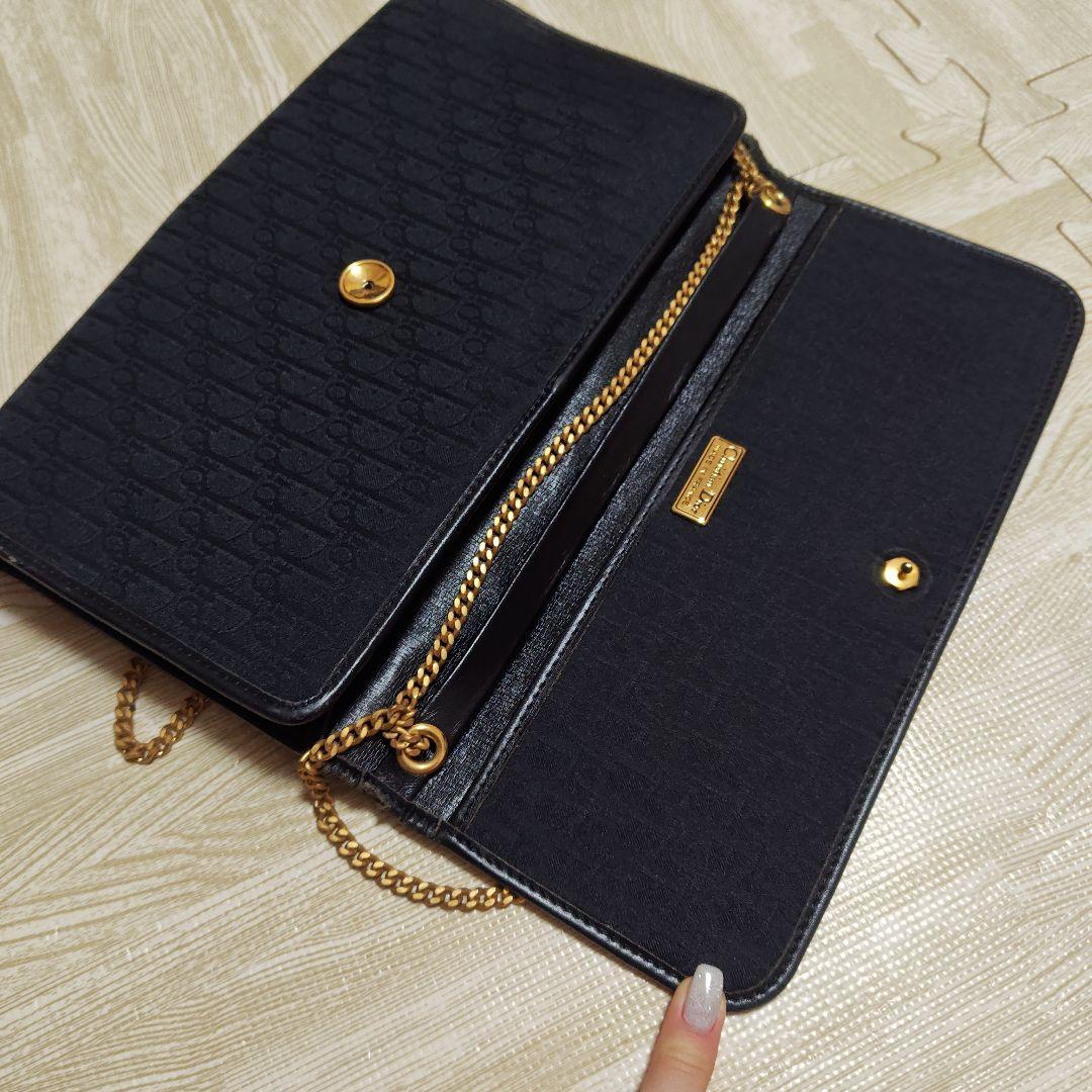 Dior ブラックショルダーバッグ ゴールドチェーン