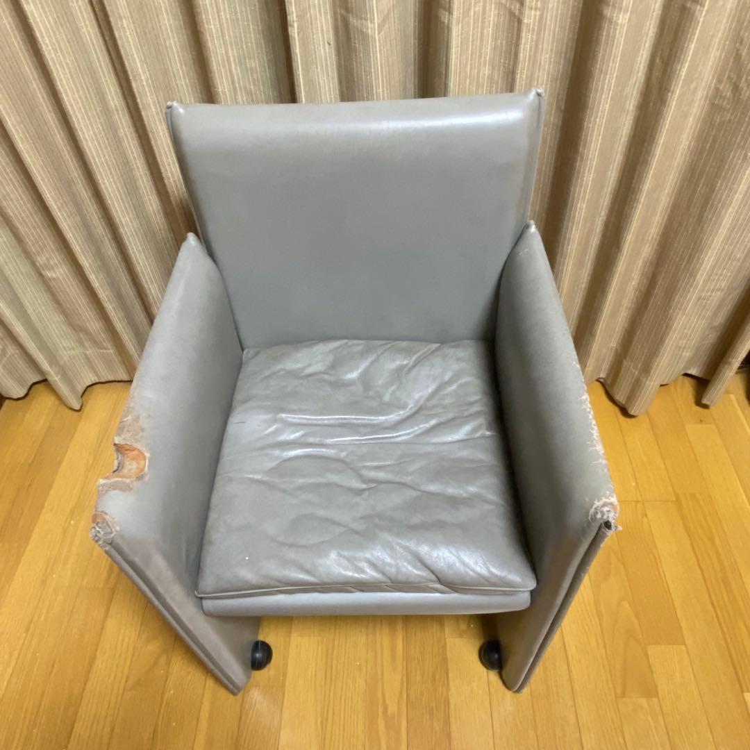 カッシーナ401 BREAK 本革 1人掛けソファ　キャスター付き