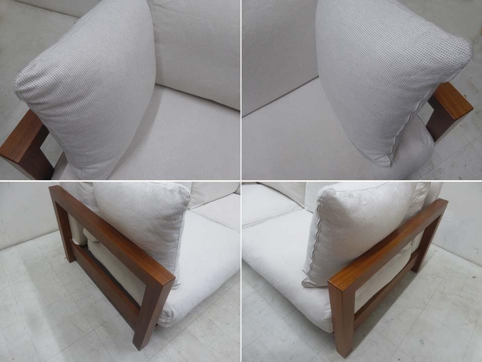 ■家具蔵 KAGURA■DAN ウォールナット 3Pソファ クリーニング済