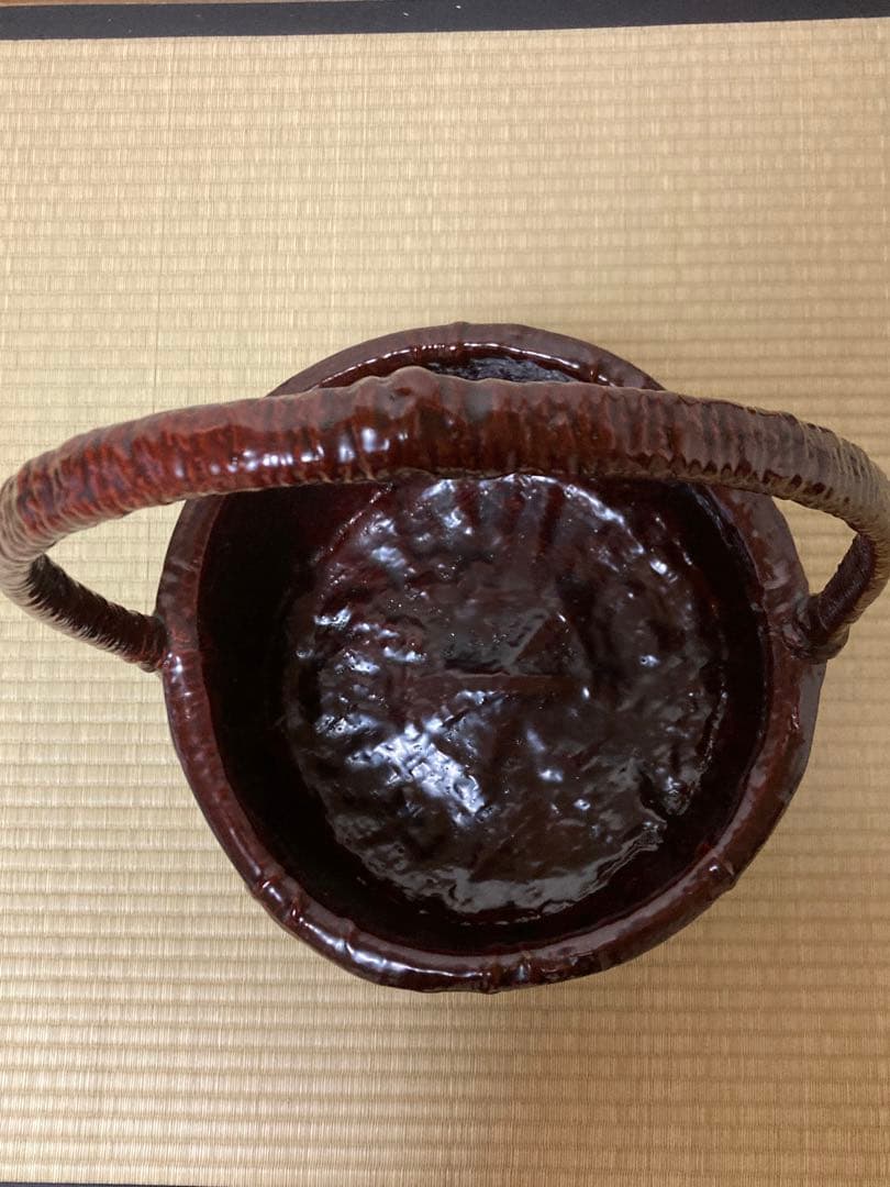 大きな籠　木曽漆器