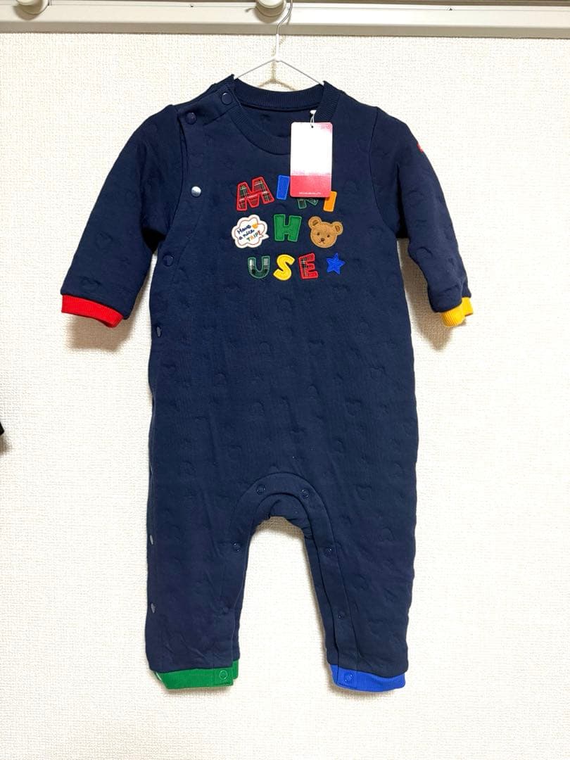 新品未使用　タグ付き　ミキハウス　ロンパース　カバーオール　復刻版