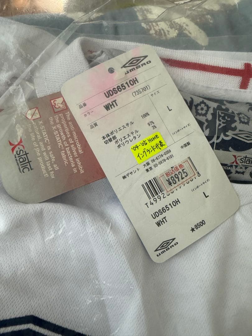 UMBRO アンブロ　イングランド代表 2006 ユニフォーム　L　ゲームシャツ