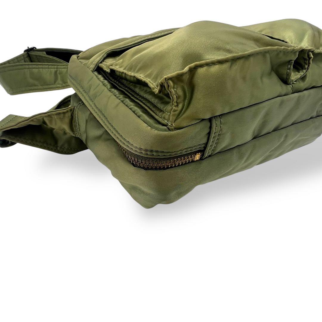 美品PORTER ポーター ショルダーバッグ タンカー セージグリーン596