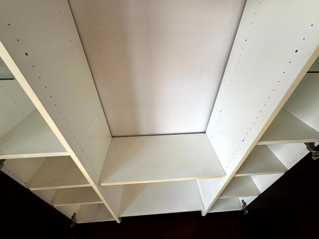 大型 壁面収納棚 ガラス扉キャビネット 208x166x40