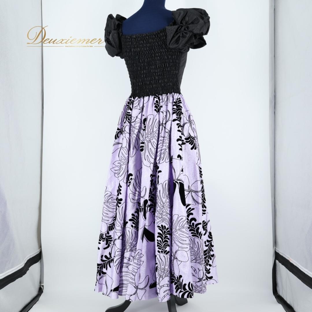 【フラダンス衣装】ブラック ALOHA STANDARDS ワンピース ドレス