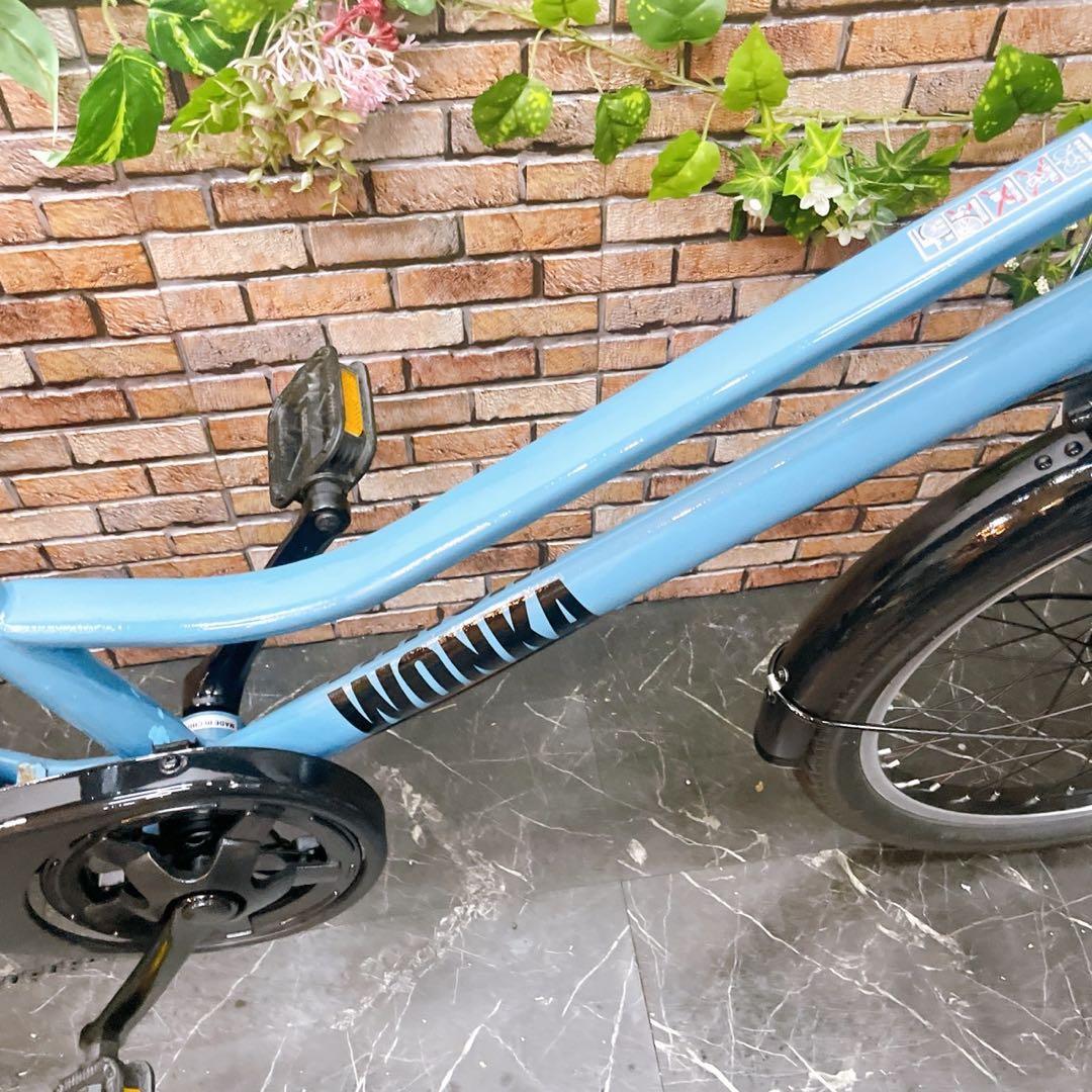 【61】小径車 WONKA 水色 ブルー 外装変速付き