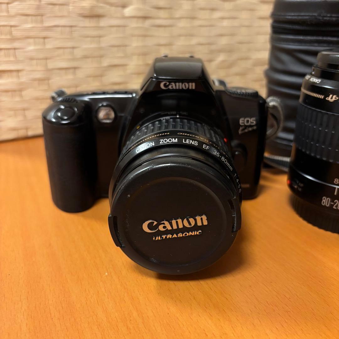 「動作確認済み」Canon EOS KISS フィルムカメラ 望遠レンズ付き