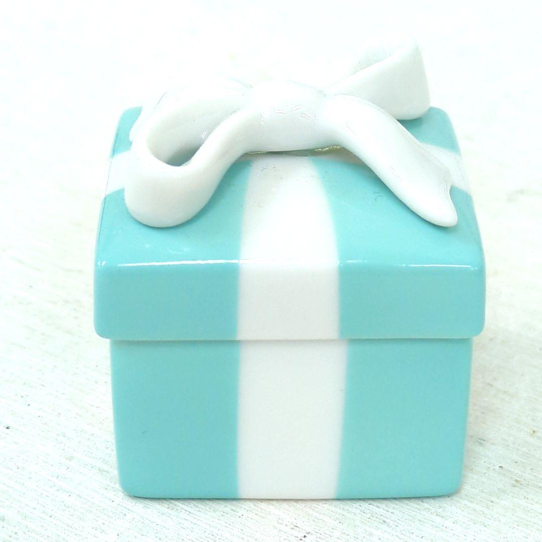 ティファニー ミニ ジュエリーケース 陶器 ブルー Tiffany
