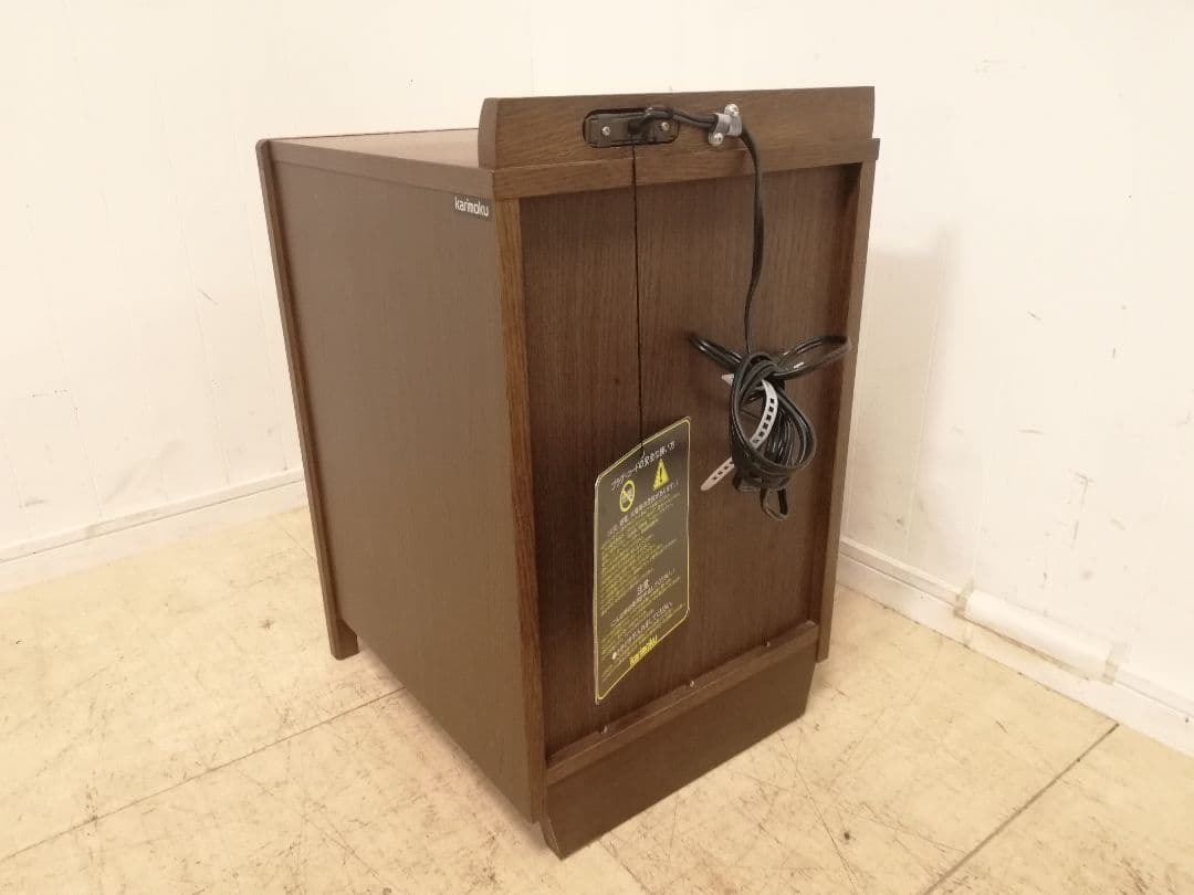 美品 カリモク家具 モダン ナイトテーブル モカブラウン AU8450