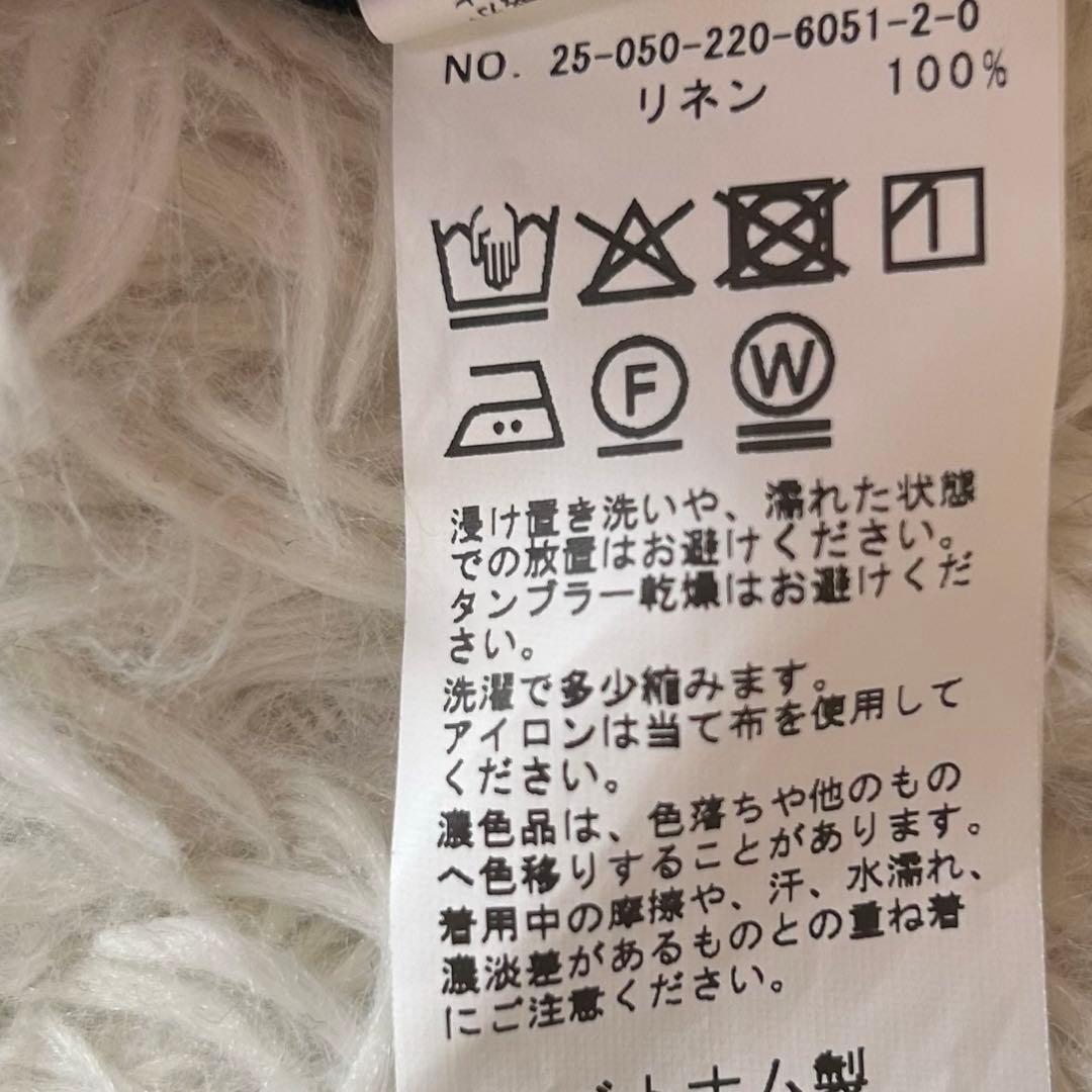 ♦︎美品フレームワーク　フレンチリネンドロストシャツ　黒