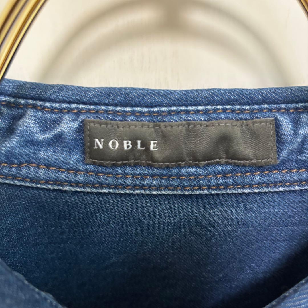 【NOBLE 】現行モデル　デニムシャツ　フェードカラービックポケットシャツ