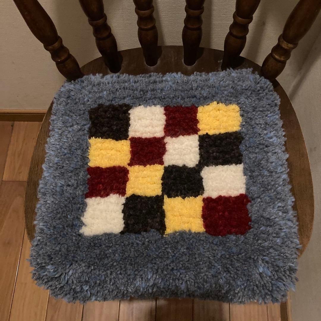 ノッティング織　椅子敷き　2