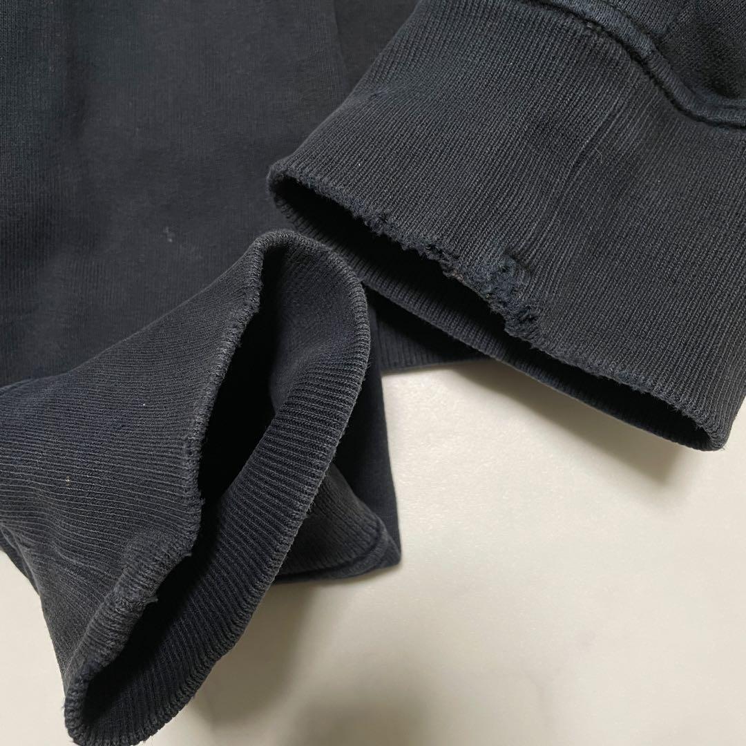 STONE  コットン　クルーネック　トレーナー　ブラック　XXL