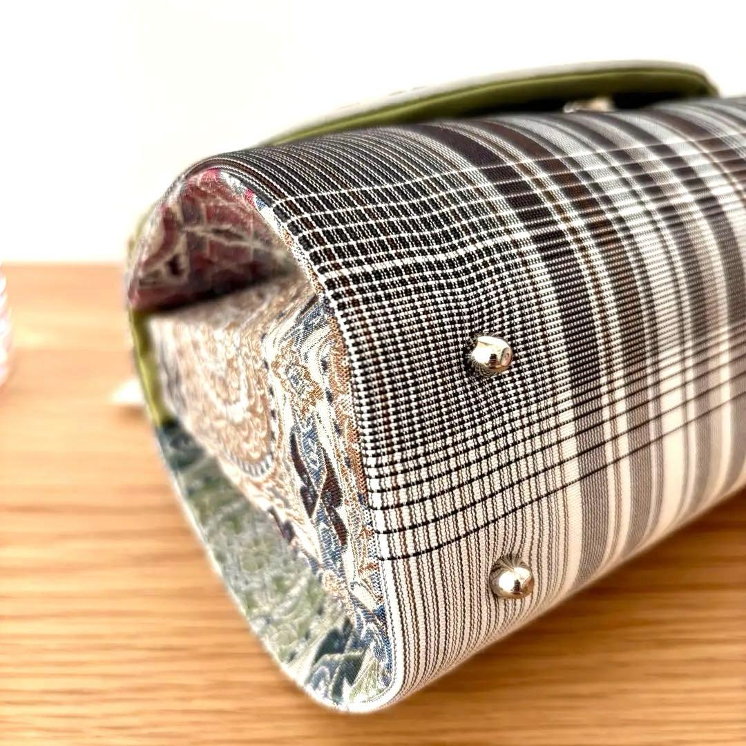 【新品未使用】 まわた紬 絹100% 和装用バッグ 真綿紬シルク