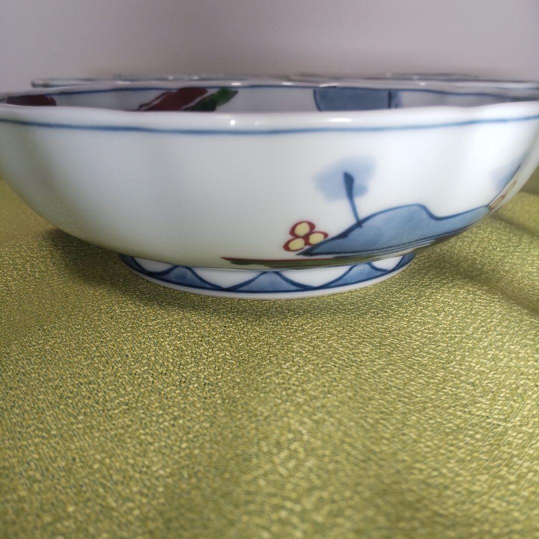 源右衛門 盛り皿 5枚組 染錦 山水図 皿 鉢