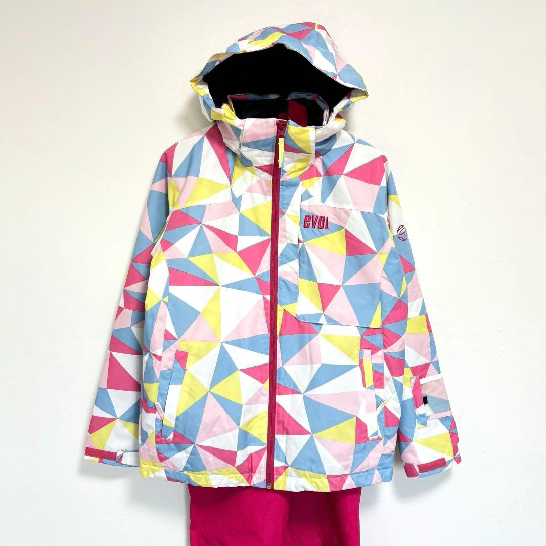 【美品】イーボル 上下セット スキーウェア スノーボード 女の子 160
