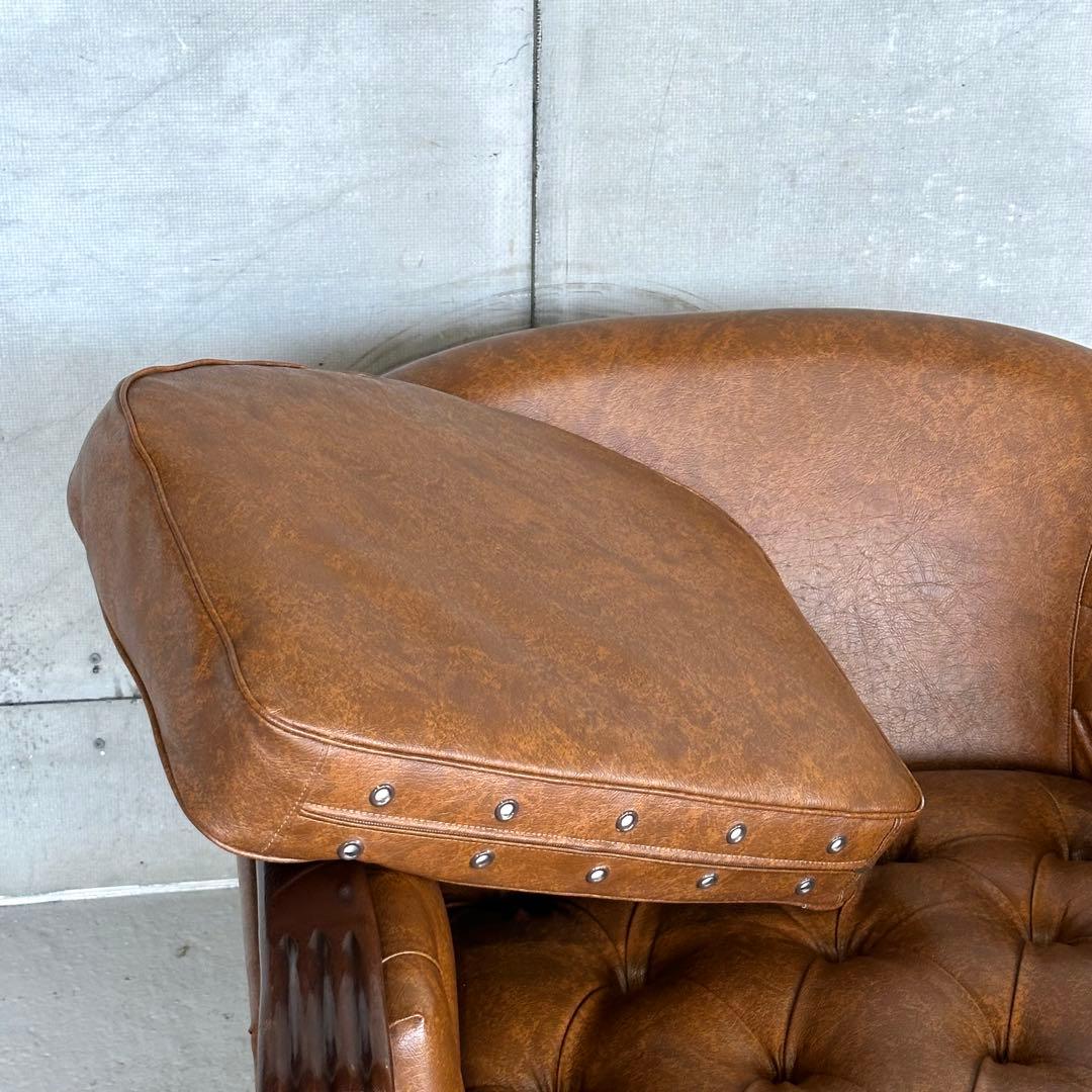 ★マルニ木工★ベルサイユ｜マキシマムシリーズ 1Pソファ｜PVCレザー ロゴ無①