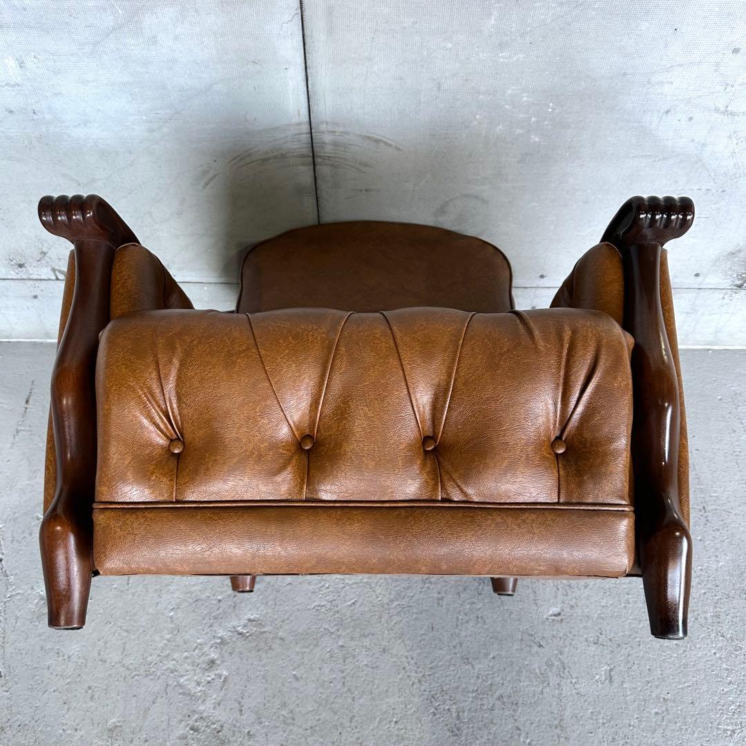 ★マルニ木工★ベルサイユ｜マキシマムシリーズ 1Pソファ｜PVCレザー ロゴ無①