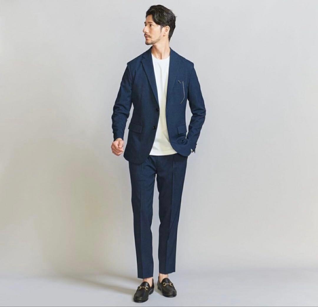 BEAUTY&YOUTH LANATECセットアップ/背抜きジャケット ロイヤル