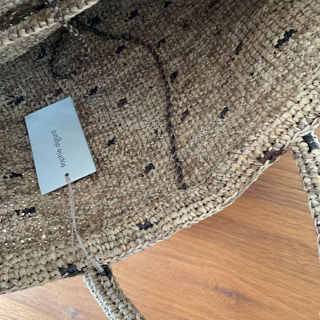 新品　Sophie Digard ソフィーディガール　花柄刺繍　ラフィアバッグ