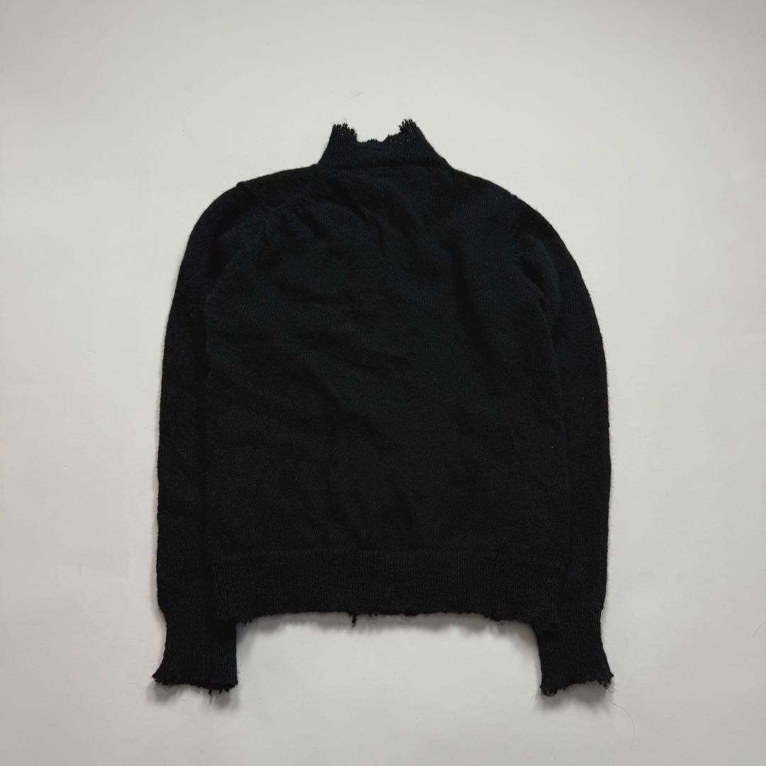 トップス 2000s diagonal zipup wool knit