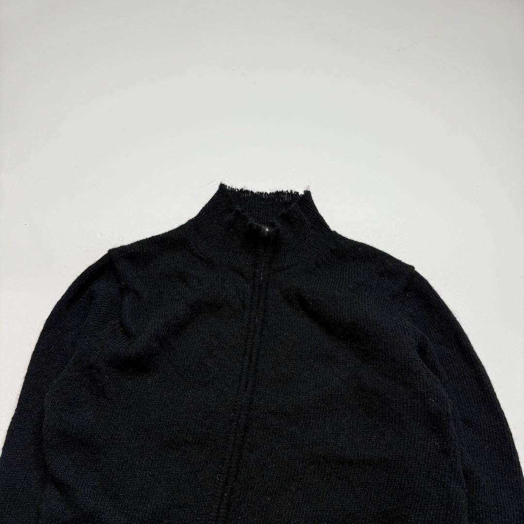 トップス 2000s diagonal zipup wool knit