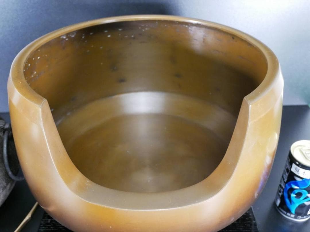 限定値下　面取風炉＆釜セット　桐箱入り　とても重い　3055