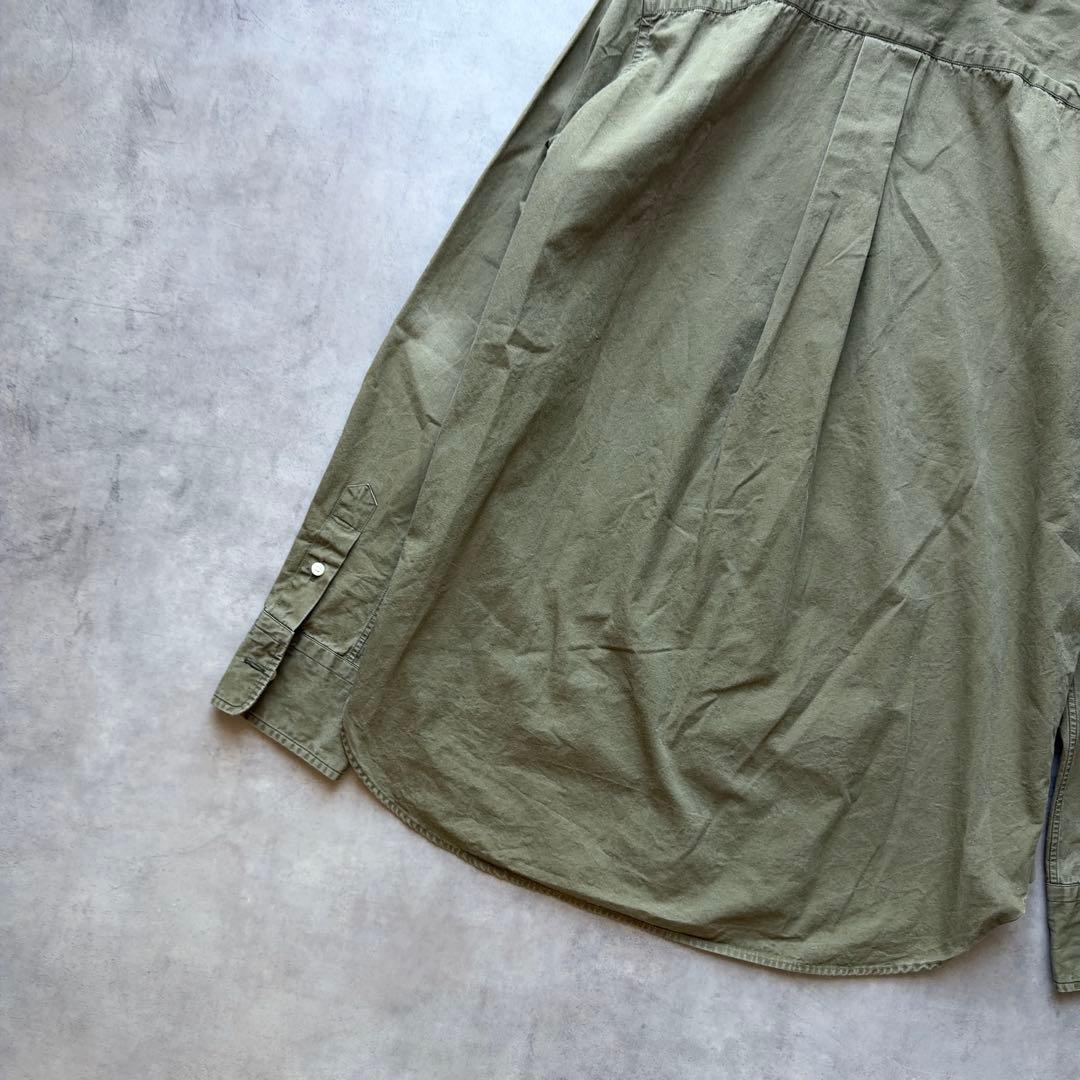 【MADISONBLUE】マダムシャツ ウォッシュドアウト カーキ コットン02