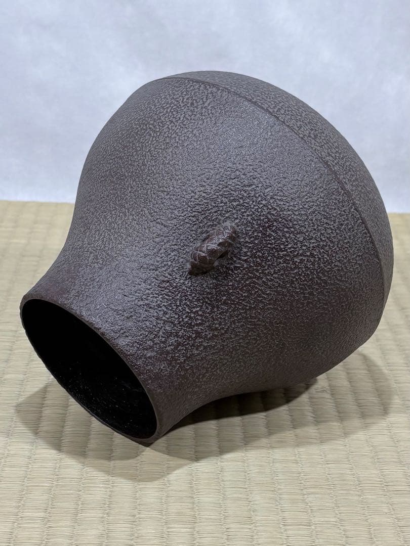 釜師　高橋敬典作　鶴首釜　美品　共箱　茶道具　送料込