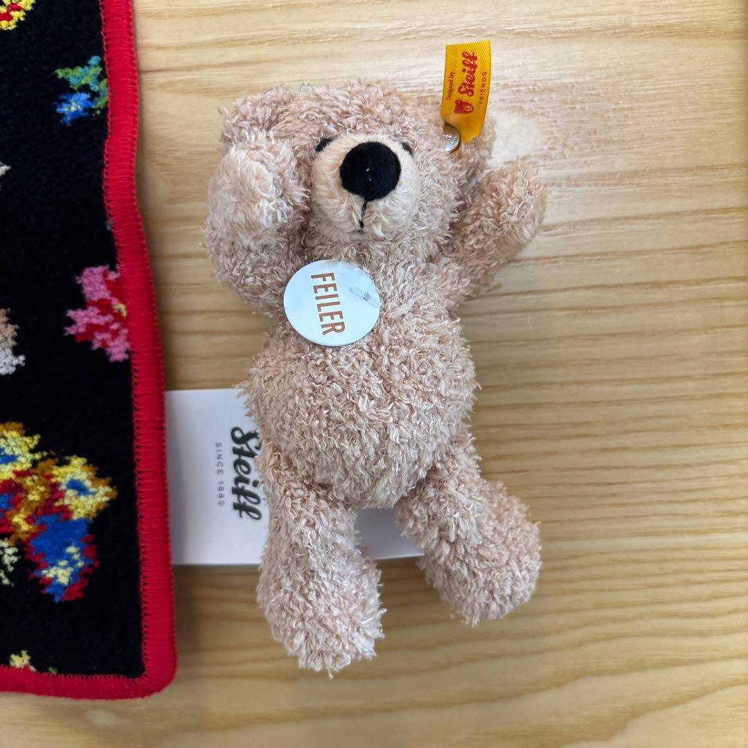 Steiff x FEILER ハンカチとテディベアセット