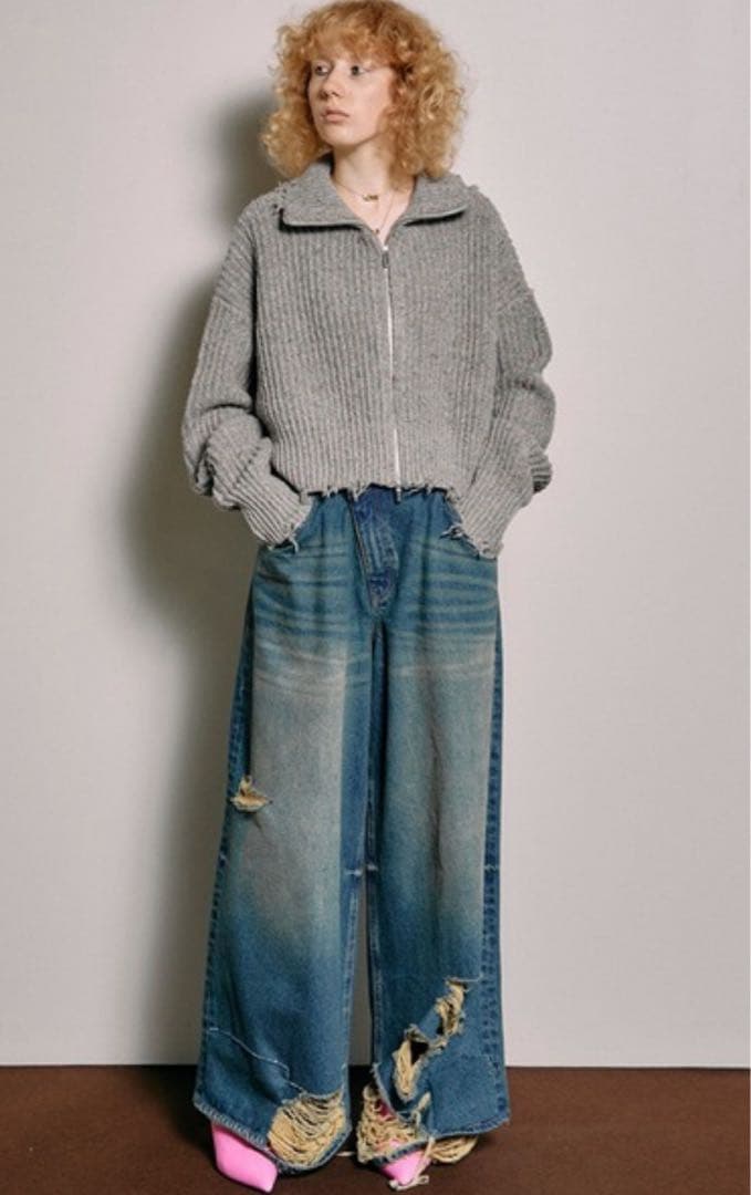 2WAYフロントジップニット【MAISON SPECIAL/メゾンスペシャル】