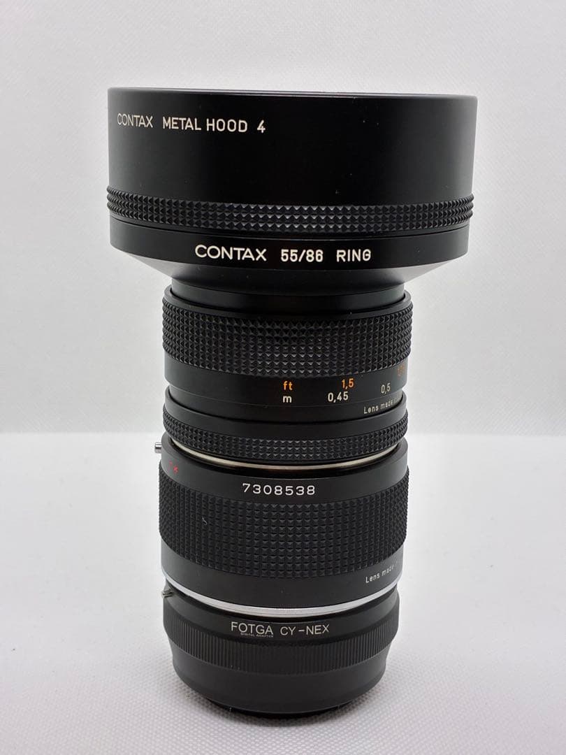 CONTAX Planar 50/1.4 フード&ムターI&マウントアダプタ付