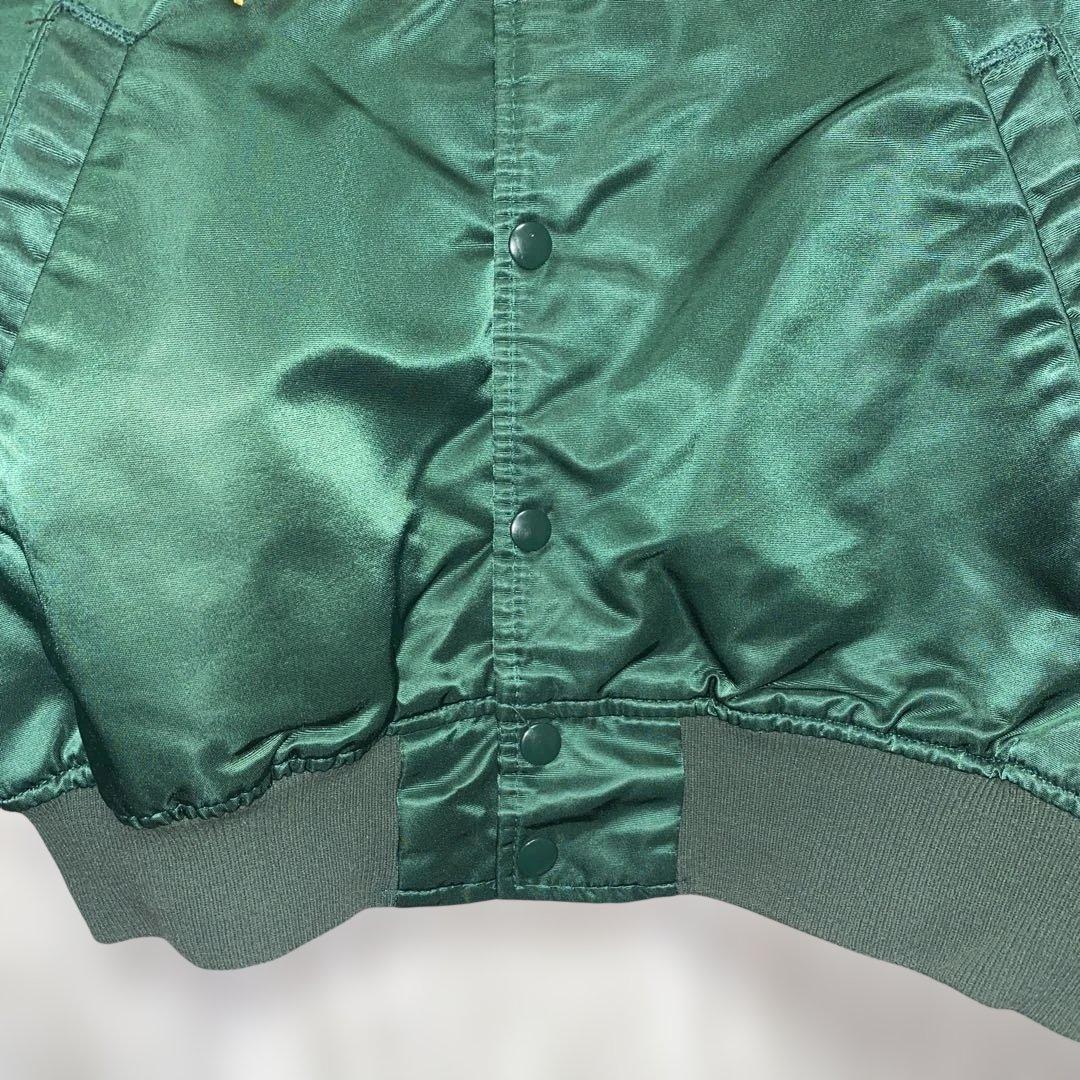 90sヴィンテージUSA製 スターター MLBスタジャン 緑 M 短丈ブルゾン