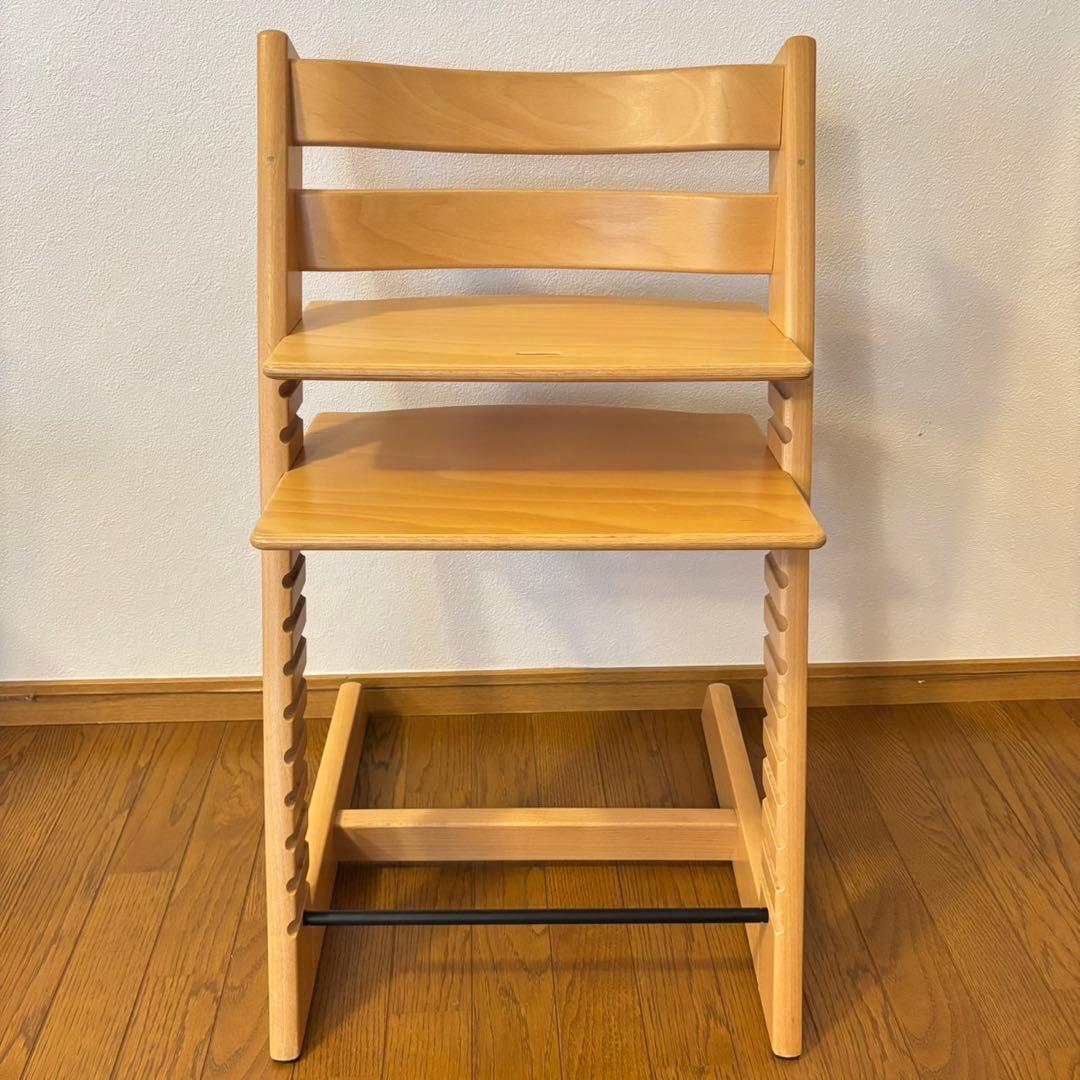 ストッケ　トリップ トラップ　ベビーチェア+ベビーセット　ナチュラル　S/N.4