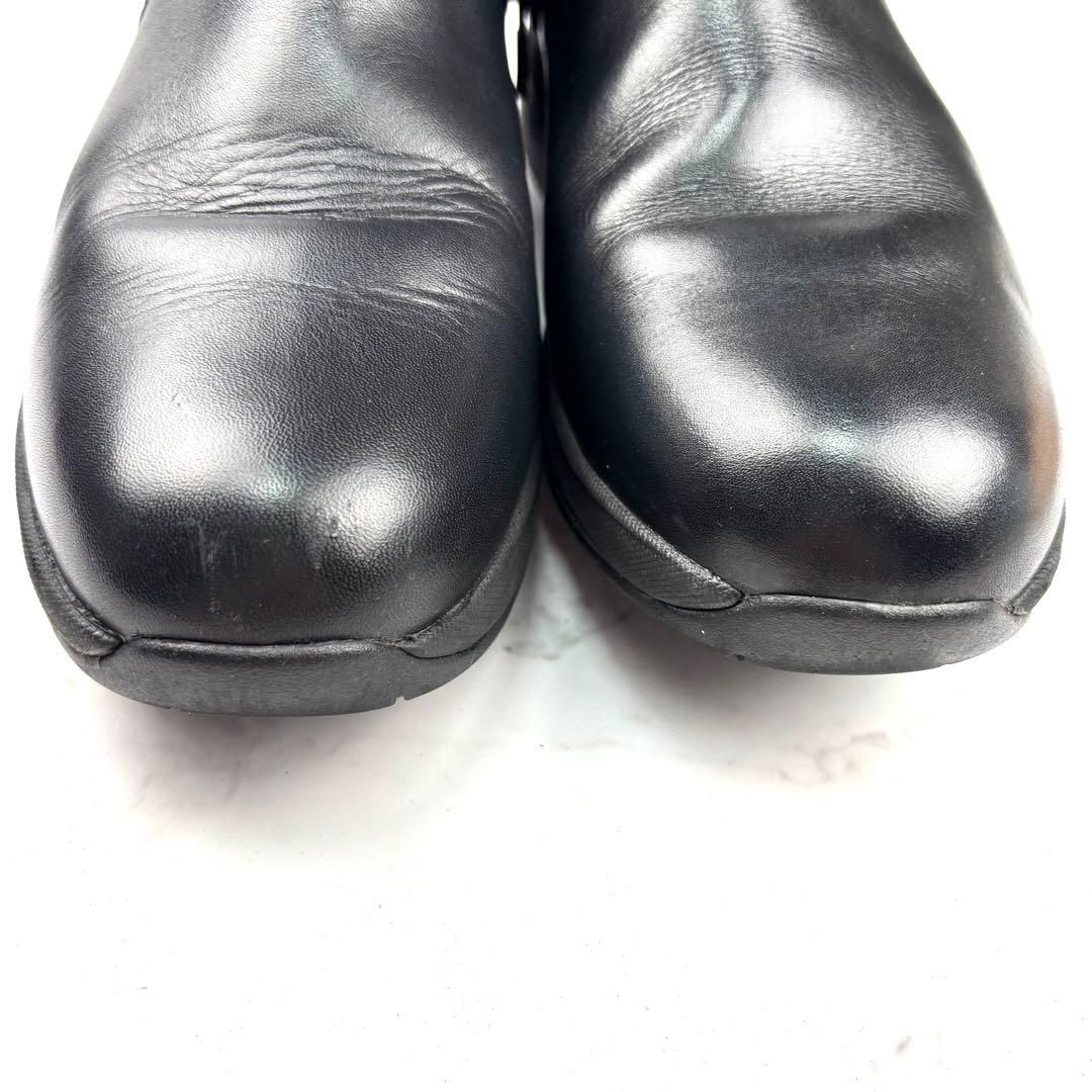 【美品】MBT サイドゴアブーツ レザー ブラック 厚底 ダイエットブーツ 本革