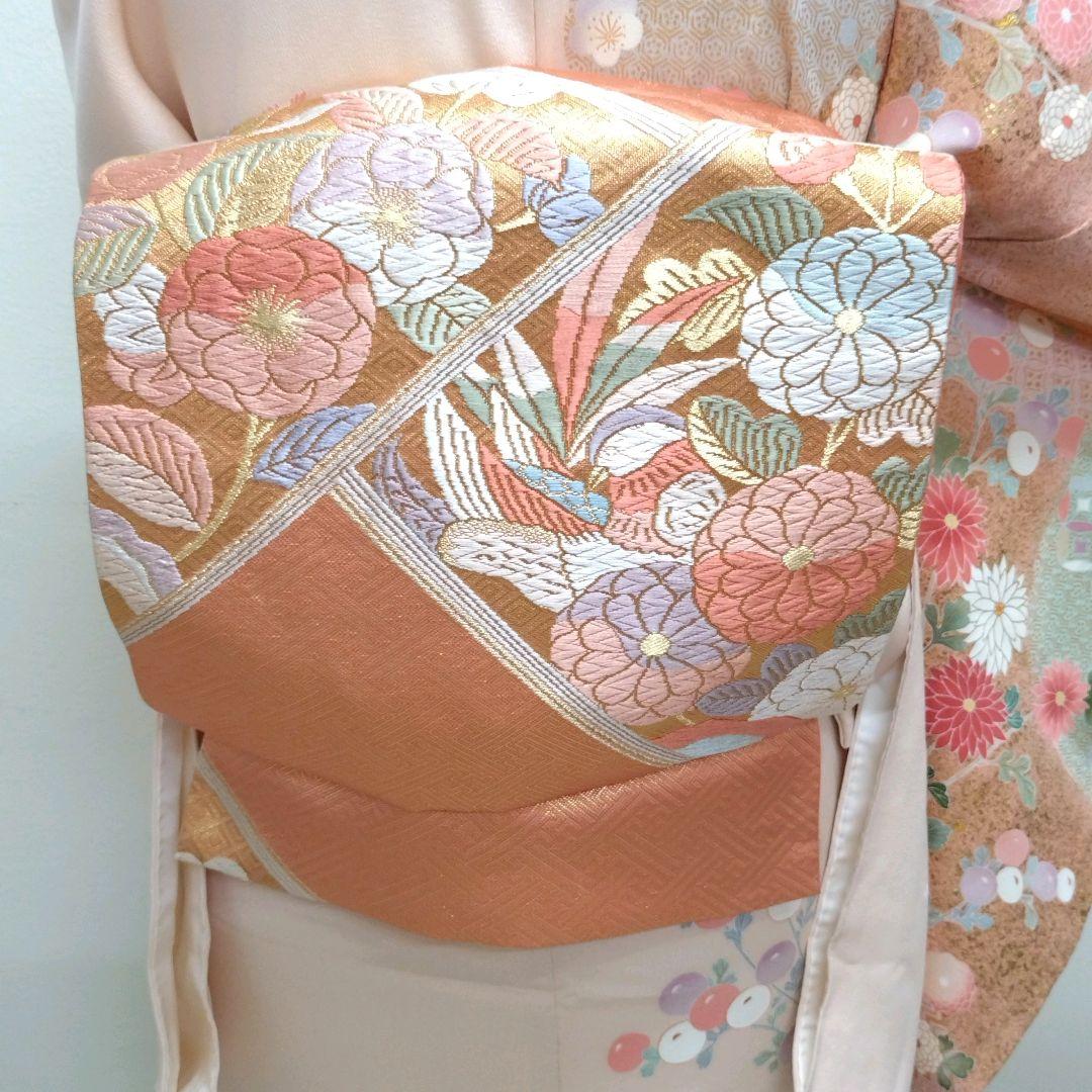 949　半額セール　薄ピンク系　作家もの　友禅訪問着　4点フルセット