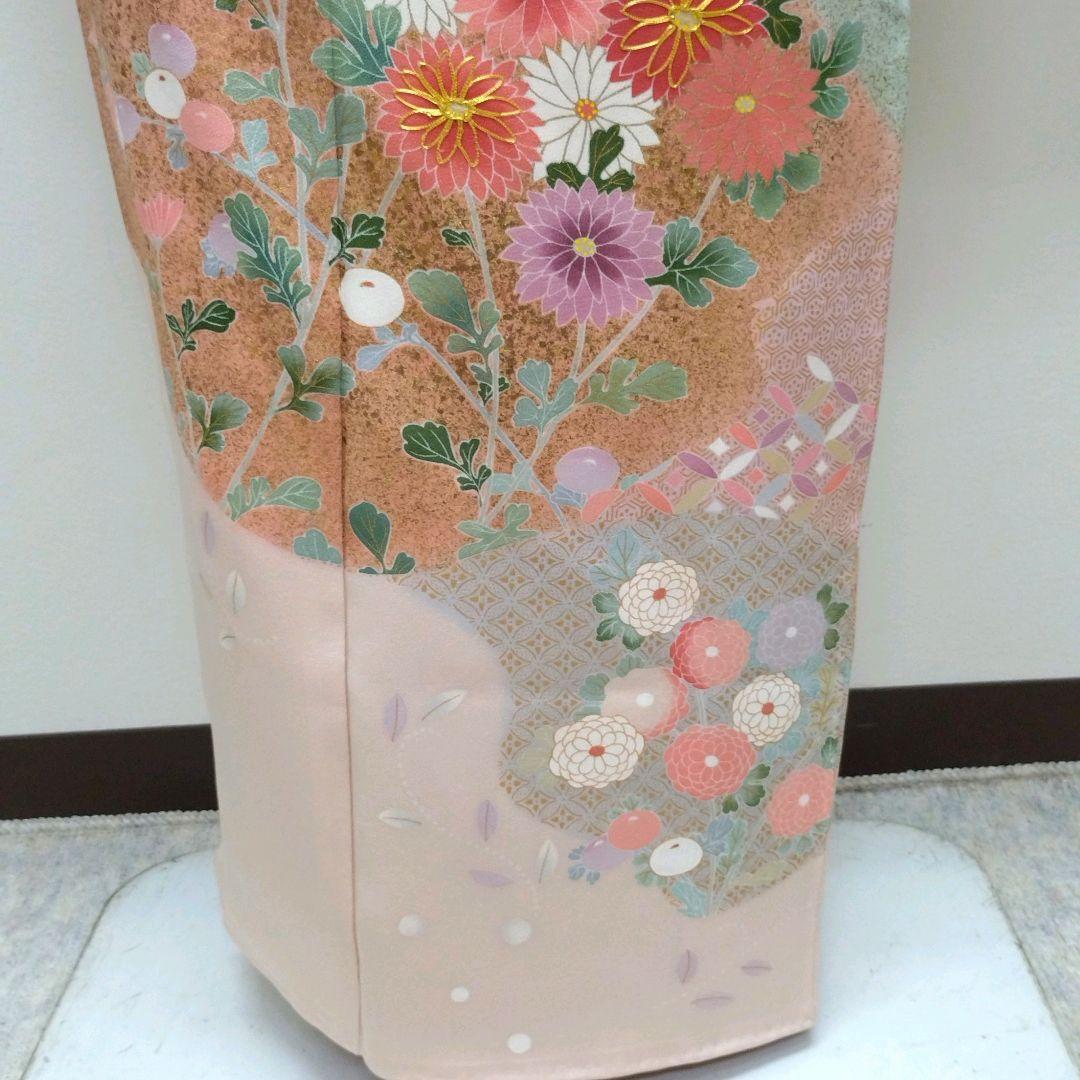 949　半額セール　薄ピンク系　作家もの　友禅訪問着　4点フルセット