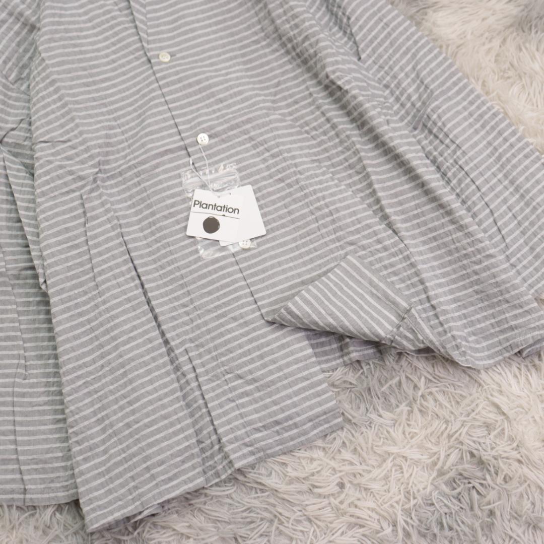 タグ付き未使用✨Plantation✨シャーリングボーダー　シャツ　ブラウス