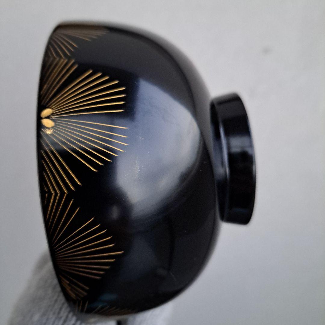 【輪島塗　御吸物椀×5客】布着本堅地　亀甲松\"沈金　長期保管品