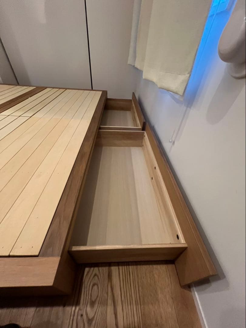 無印良品　スモールサイズ　オーク　収納付きベッド　②