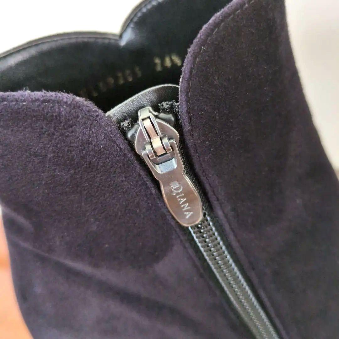 ダイアナ ショートブーツ スエードシルキー