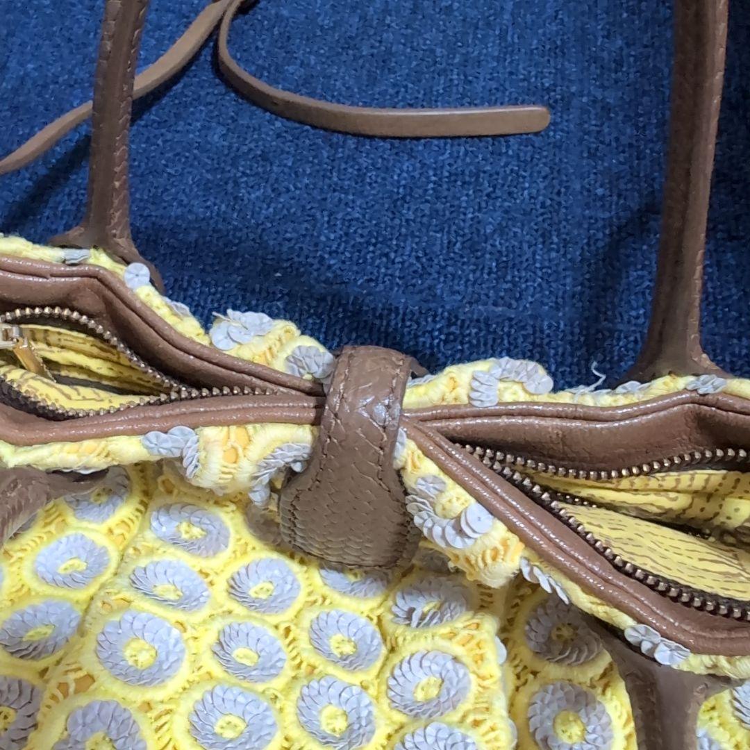 JAMINI PUECH イエローショルダーバッグ